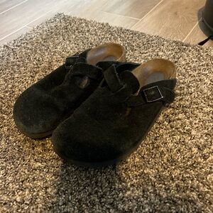 Birkenstock Black Suede Mules